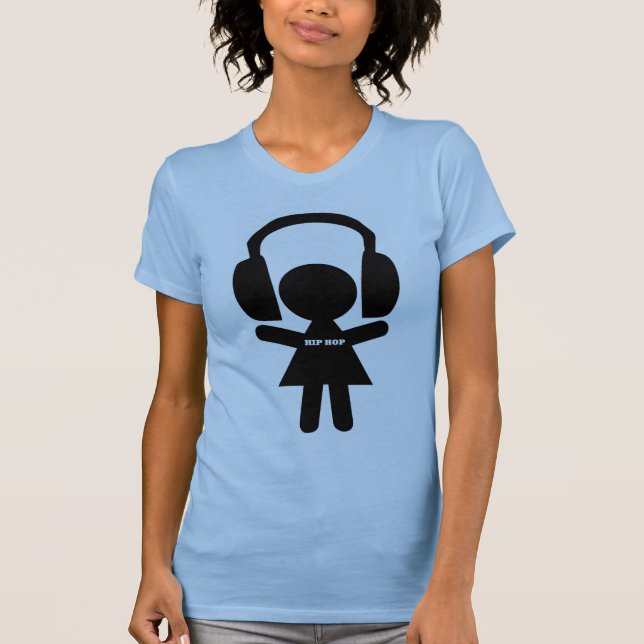 Camiseta Música de Hip Hop, auriculares, amor del hip-hop (Anverso)
