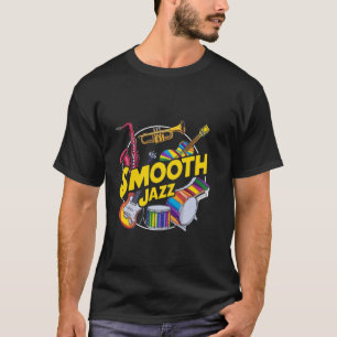 Camiseta Música de Instrumentos de Jazz Suave Concierto Div