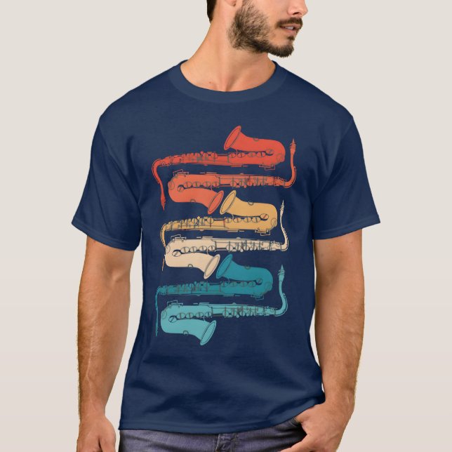 Camiseta Música de instrumentos musicales Retro Música Sabo (Anverso)