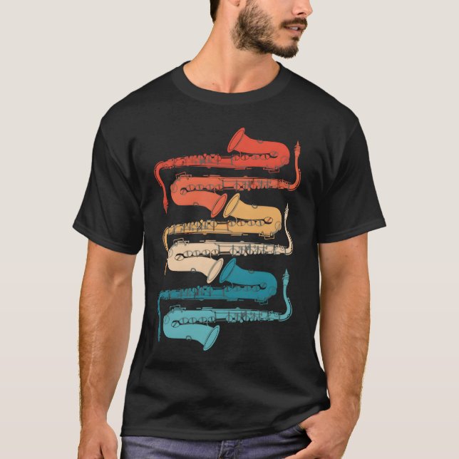 Camiseta Música de instrumentos musicales Retro Música Sabo (Anverso)