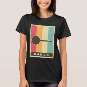 Camiseta Música de intérprete de banjo antiguo Retro 6