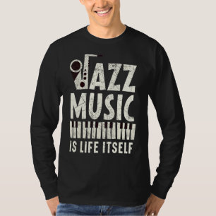 Camiseta Música de jazz de instrumentos musicales género mu