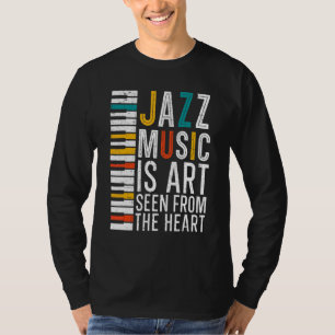 Camiseta Música de jazz de instrumentos musicales género mu