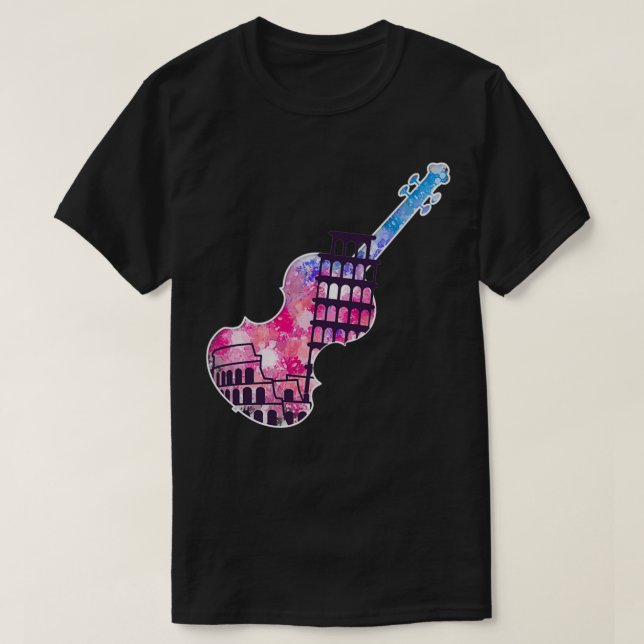 Camiseta Música de jazz e Italia (Diseño del anverso)
