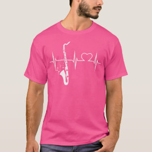 Camiseta Música de Jazz Regalos Heartbeat Bass Clarinet