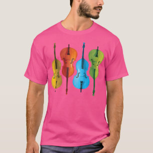 Camiseta Música de jazz retro colorida doble trasero