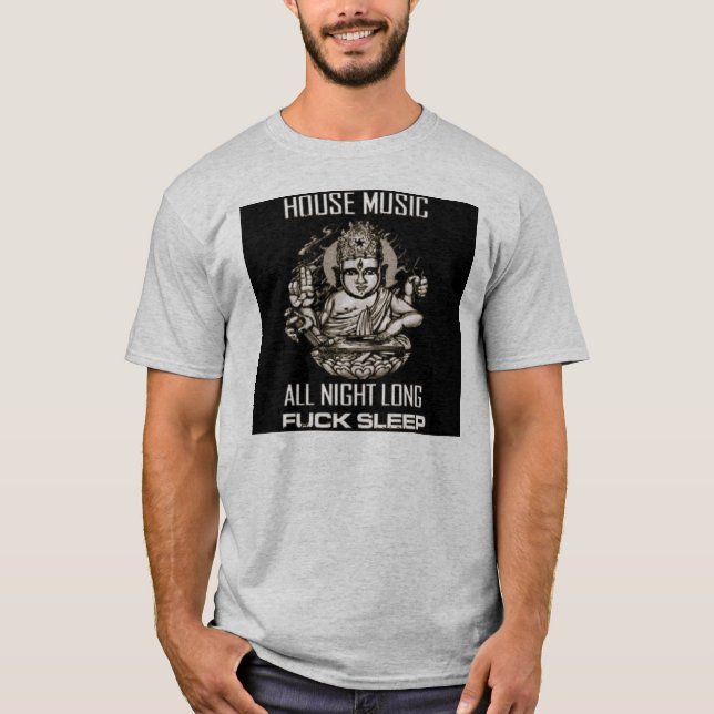 Camiseta música de la casa durante toda la noche (Anverso)