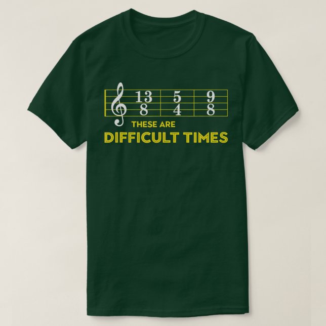 Camiseta Música De La Hoja De Música Estos Son Tiempos Difí (Diseño del anverso)