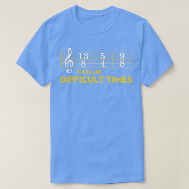 Camiseta Música De La Hoja De Música Estos Son Tiempos Difí (Diseño del anverso)