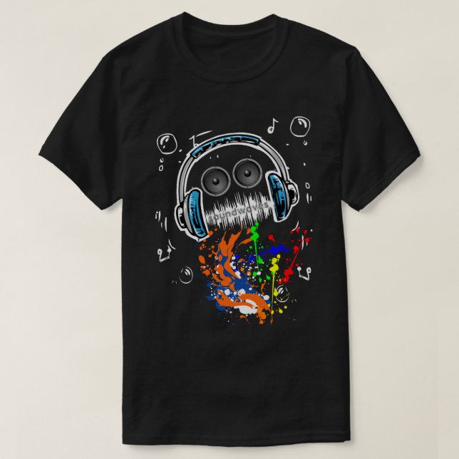 Camiseta Música de las ondas acústicas Mech (Diseño del anverso)