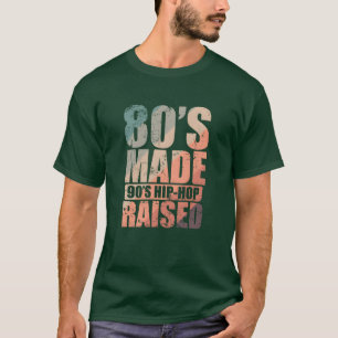 Camiseta Música de los 80 creada, hip hop de los 90 que ele