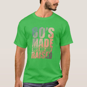 Camiseta Música de los 80 Criado en los 90 Hip Hop Género d