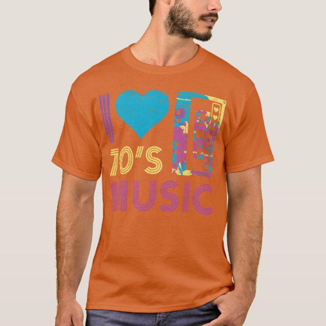 Camiseta Música de los años 70 me encanta el cassette de au (Anverso)