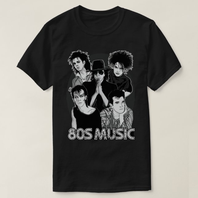 Camiseta Música de los años 80 (Diseño del anverso)