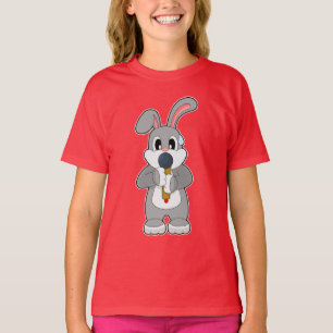 Camiseta Música de micrófono de cantante de conejo