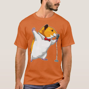 Camiseta Música de micrófono de cantante de hámster 1