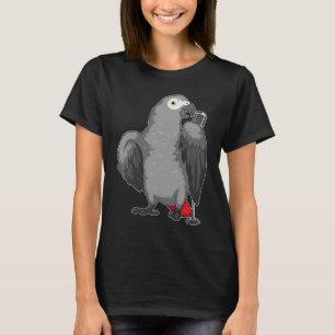 Camiseta Música de micrófono de cantante de loro