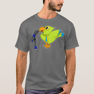 Camiseta Música de micrófono de cantante de loro