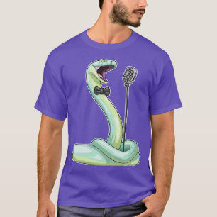 Camiseta Música de micrófono de cantante de serpientes