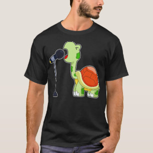 Camiseta Música de micrófono de cantante de tortuga