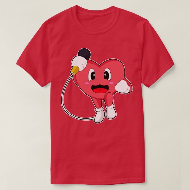 Camiseta Música de micrófono de Heart Singer (Diseño del anverso)