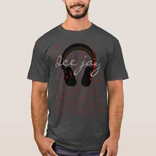 Camiseta música de moda de audífonos dj