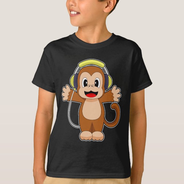 Camiseta Música de mono para audífonos (Anverso)