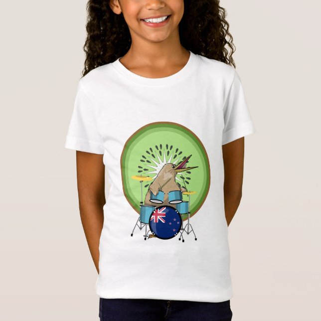 Camiseta Música de Nueva Zelanda Kiwi (Anverso)