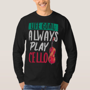 Camiseta Música de orquesta Cello de goles de la vida