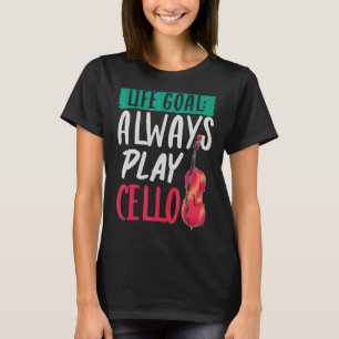 Camiseta Música de orquesta Cello de goles de la vida