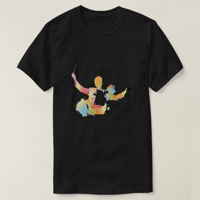 Camiseta Música de orquesta colorida (Diseño del anverso)