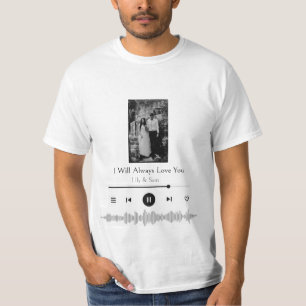 Camiseta Música de país de regalo de latido personalizado