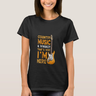 Camiseta Música De País Femenina Y Whiskey Bourbon Scotch