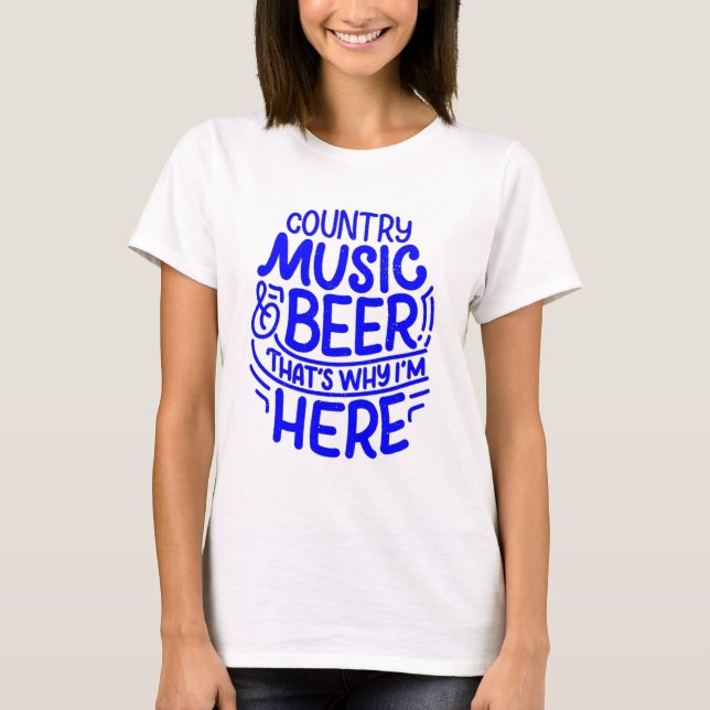 Camiseta Música De País Y Cerveza (Anverso)