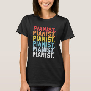 Camiseta Música de Pianista Retro