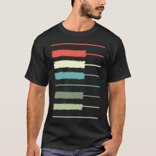 Camiseta Música de piano linda Corbata de piano Música de t
