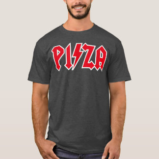 Camiseta Música de pizza y rock, pizzería, rock duro, rock