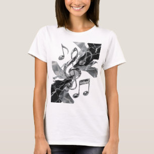 Camiseta Música de plata llamativa EN MOVIMIENTO Diseño per