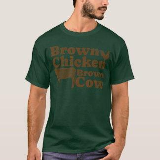 Camiseta Música de Pollo Marrón Vaca Marrón de los 70 Arco
