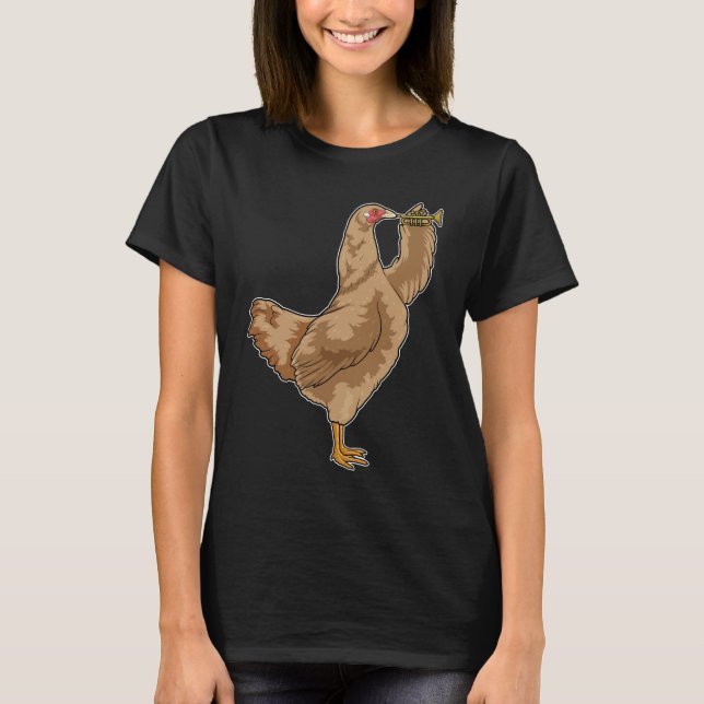 Camiseta Música de pollo Trumpet (Anverso)