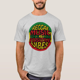 Camiseta Música de reggae con dichos positivos
