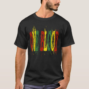 Camiseta Música de reggae retro con sangre Jamaica raíces y