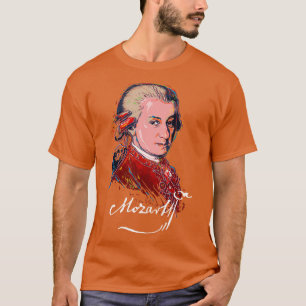Camiseta Música de retrato de color MozartPiano clásico