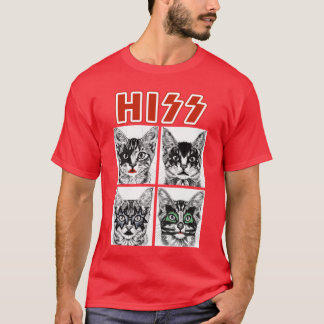 Camiseta Música de Rock de Gato Retro Concierto Banda Hombr