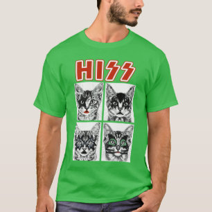 Camiseta Música de Rock de Gato Retro Concierto Banda Hombr