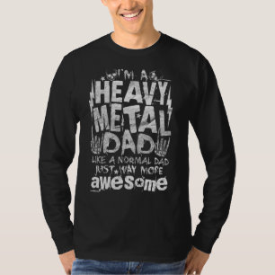 Camiseta Música de rock de papá Metalizado