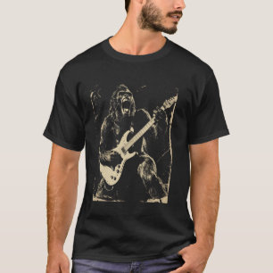 Camiseta Música de Rock Grunge de Guitarra Eléctrica Gorill