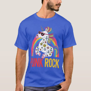 Camiseta Música de Rock Punk Unicornio Lindo Rockeroddler N