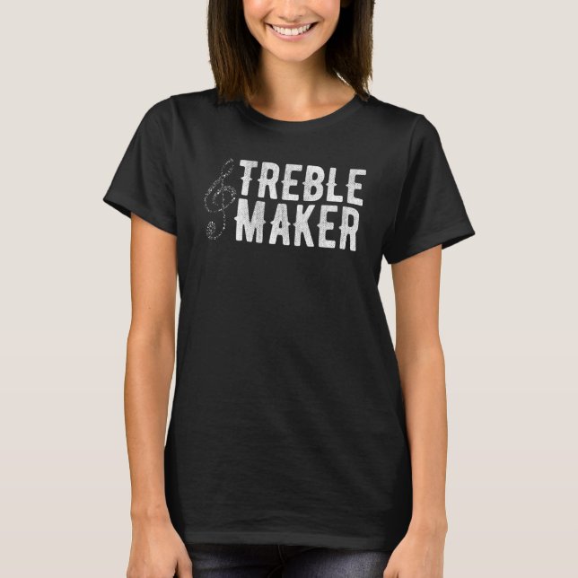 Camiseta Música de sonido instrumental de Treble Note Maker (Anverso)