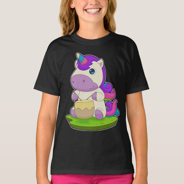 Camiseta Música de tambor de unicornio (Anverso)